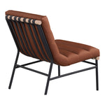 Burke Boucle Fabric Upholstered Accent Chair in Cognac