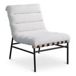 Burke Boucle Fabric Upholstered Accent Chair in Cream