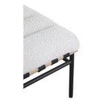 Burke Boucle Fabric Upholstered Accent Chair in Cream