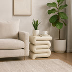 Roland Iron End Table in Cream
