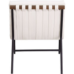 Burke Vegan Leather Upholstered Accent Chair in Cream