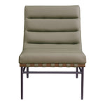 Burke Vegan Leather Upholstered Accent Chair in Olive