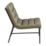 Burke Vegan Leather Upholstered Accent Chair in Olive