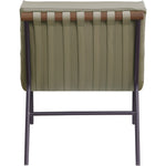 Burke Vegan Leather Upholstered Accent Chair in Olive