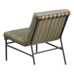 Burke Vegan Leather Upholstered Accent Chair in Olive
