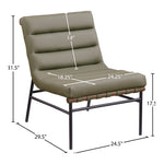 Burke Vegan Leather Upholstered Accent Chair in Olive