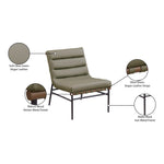 Burke Vegan Leather Upholstered Accent Chair in Olive