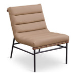 Burke Vegan Leather Upholstered Accent Chair in Tan
