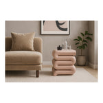 Roland Iron End Table in Pink
