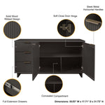 Granville 55" Sideboard in Charcoal Gray