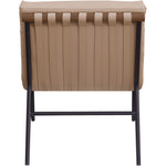 Burke Vegan Leather Upholstered Accent Chair in Tan