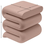 Roland Iron End Table in Pink
