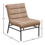 Burke Vegan Leather Upholstered Accent Chair in Tan