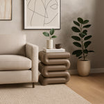 Roland Iron End Table in Taupe