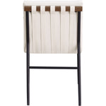 Burke Vegan Leather Upholstered Dining Chair in Cream