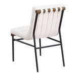 Burke Vegan Leather Upholstered Dining Chair in Cream