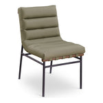 Burke Vegan Leather Upholstered Dining Chair in Olive