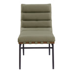 Burke Vegan Leather Upholstered Dining Chair in Olive