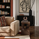 Jula Concrete Indoor/Outdoor End Table in Brown