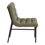 Burke Vegan Leather Upholstered Dining Chair in Olive