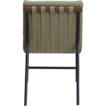 Burke Vegan Leather Upholstered Dining Chair in Olive