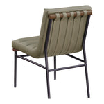 Burke Vegan Leather Upholstered Dining Chair in Olive