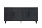 Jodie 65" Fluted Sideboard in Charcoal Gray
