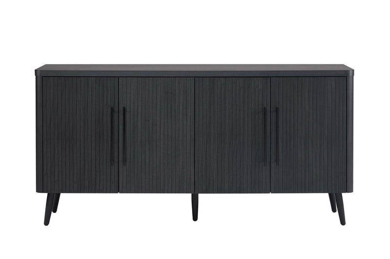 Jodie 65" Fluted Sideboard in Charcoal Gray