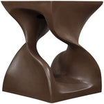 Jula Concrete Indoor/Outdoor End Table in Brown
