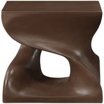 Jula Concrete Indoor/Outdoor End Table in Brown