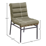 Burke Vegan Leather Upholstered Dining Chair in Olive