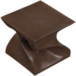 Jula Concrete Indoor/Outdoor End Table in Brown