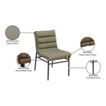 Burke Vegan Leather Upholstered Dining Chair in Olive