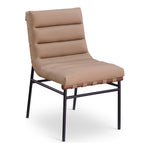 Burke Vegan Leather Upholstered Dining Chair in Tan