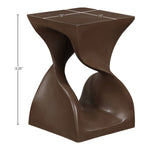 Jula Concrete Indoor/Outdoor End Table in Brown
