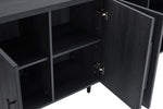 Jodie 65" Fluted Sideboard in Charcoal Gray