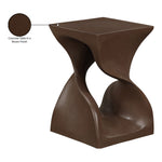 Jula Concrete Indoor/Outdoor End Table in Brown