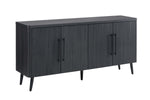 Jodie 65" Fluted Sideboard in Charcoal Gray