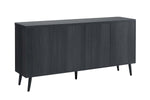 Jodie 65" Fluted Sideboard in Charcoal Gray