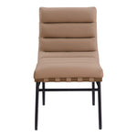 Burke Vegan Leather Upholstered Dining Chair in Tan