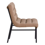 Burke Vegan Leather Upholstered Dining Chair in Tan