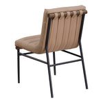 Burke Vegan Leather Upholstered Dining Chair in Tan