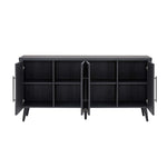 Jodie 65" Fluted Sideboard in Charcoal Gray