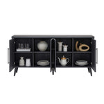 Jodie 65" Fluted Sideboard in Charcoal Gray