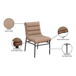 Burke Vegan Leather Upholstered Dining Chair in Tan