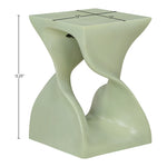 Jula Concrete Indoor/Outdoor End Table in Green