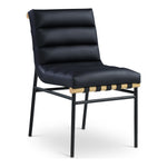Burke Vegan Leather Upholstered Dining Chair in Black