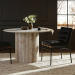 Burke Vegan Leather Upholstered Dining Chair in Black