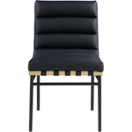 Burke Vegan Leather Upholstered Dining Chair in Black