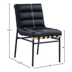 Burke Vegan Leather Upholstered Dining Chair in Black